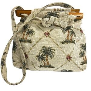 Palm Tree Tapestry Upholstery Fabric Bag Mouse Housery Crossbody Shoulder Tote
